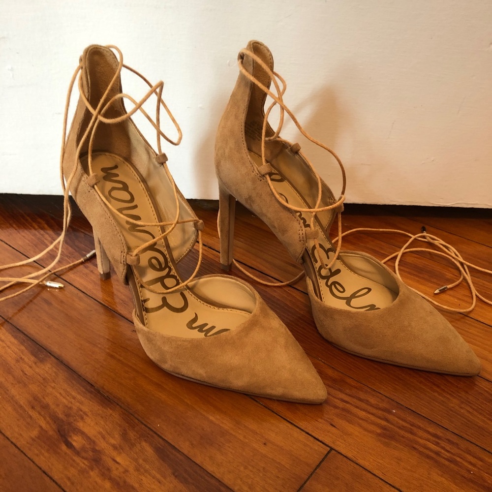 Sam Edelman Tan Suede Leather 4"Heels Helaine size 6 - Picture 7 of 7